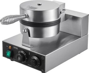 VEVOR Commercial Waffle Maker Round Waffle Iron Baker Machine Non-Stick 1230W