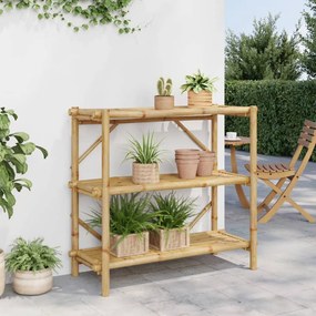 vidaXL Ραφιέρα 3 Επιπέδων 100x40x90 εκ. από Μπαμπού