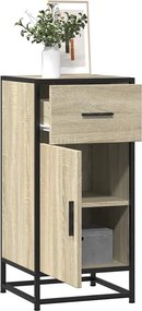 vidaXL Συρταριέρα Sonoma Δρυς 35,5x35x76 εκ. Επεξ. Ξύλο + Μέταλλο