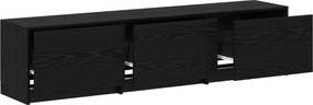 vidaXL Ντουλάπι TV Μαύρη Οξυά 165 x 34 x 40 εκ. Επεξεργασμένο ξύλο