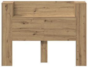 vidaXL Κρεβάτι με Κεφαλάρι με ράφι artisan δρυς Επεξεργασμένο ξύλο
