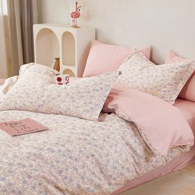 Κουβερλί Taryn (Σετ 3τμχ) Pink Ρυθμός Queen Size 220x240cm 100% Cotton Satin