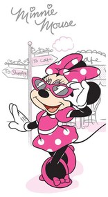 Πετσέτα Θαλάσσης Παιδική Βελουτέ Disney Minnie 56 Digital Print DimCol Θαλάσσης 70x140cm 100% Βαμβάκι