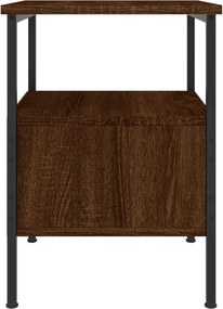 vidaXL Κομοδίνο Καφέ Δρυς 34 x 36 x 50 εκ. από Επεξεργασμένο Ξύλο