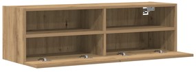 vidaXL Ντουλάπια τοίχου TV 2 τεμ Καρυδιά 100x30x30 εκ Επεξεργασμένο ξύλο