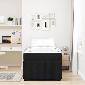 vidaXL Σκελετός κρεβατιού με στρώμα Άλλο Μαύρο 90 x 200 cm Βελούδο