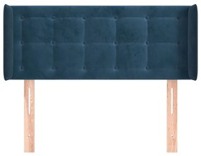 Κεφαλάρι με Πτερύγια Σκούρο Μπλε 93x16x78/88 εκ. Βελούδινο 3119242