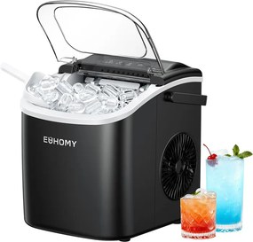 Παγομηχανή Euhomy IM001, 1,2 l, 12 kg (μαύρη)