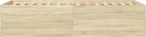 vidaXL Κρεβάτι δαπέδου Sonoma Δρυς 80 x 200 cm Επεξεργασμένο Ξύλο