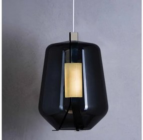 Κρεμαστό Φωτιστικό Οροφής LED 13W Dimmer Φυσητό Γυαλί Μέταλλο Ορείχαλκος Luisa S3 Prandina-1C51000711226-Φιμέ/Smoke 1C51000711226
