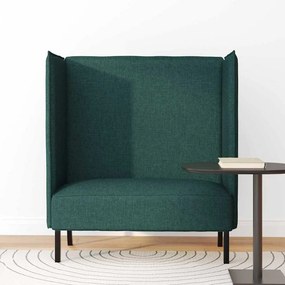 vidaXL Καναπές Υψηλής Πλάτης 101cm Σκούρο πράσινο ύφασμα