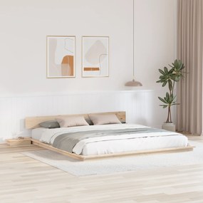 vidaXL Σκελετός Κρεβατιού Καφέ 200 x 200 cm ξύλο