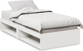 vidaXL Κρεβάτι ημέρας χωρίς στρώμα Λευκό 75x190 cm Στερεό ξύλο πεύκο