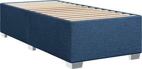 vidaXL Κρεβάτι box spring με στρώμα Μπλε 90 x 200 cm Ύφασμα
