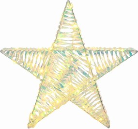 vidaXL 3D Αστέρι με 50 LED Θερμό λευκό 55 x 52.5 x 9 εκ PET