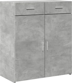 vidaXL Ντουλάπι Γκρι Σκυροδέματος 80x42,5x93 εκ. Επεξεργασμένο Ξύλο
