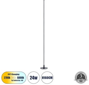 Επιδαπέδιο Φωτιστικό Μονόφωτο Μαύρο DALUMA 60470 Globostar-60470-Μαύρο 60470