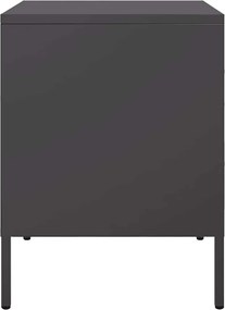 vidaXL Κομοδίνο Μαύρο 36x39x50,5 εκ. από Χάλυβα