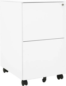 vidaXL Αρχειοθήκη Φορητή Λευκή 39 x 45 x 67 εκ. Ατσάλινη