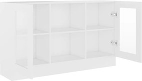 vidaXL Βιτρίνα Λευκή 120 x 30,5 x 70 εκ. από Επεξ. Ξύλο