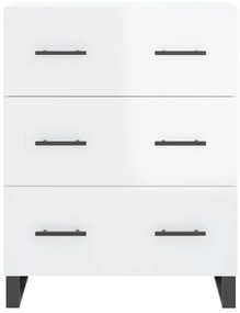 vidaXL Ντουλάπι Γυαλιστερό Λευκό 69,5x34x90 εκ. Επεξεργασμένο Ξύλο