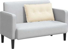 vidaXL Μαξιλάρι Πλάτης Κρεμ 80 x 50 cm Υφασμάτινο Κορντουρά