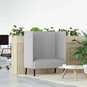 vidaXL Καναπές Υψηλής Πλάτης 101cm Σκούρο γκρι ύφασμα