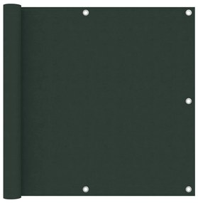 vidaXL Διαχωριστικό Βεράντας Σκούρο Πράσινο 90x400 εκ. Ύφασμα Oxford
