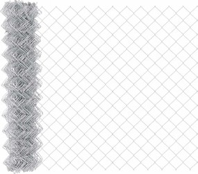 vidaXL Φράχτης αλυσίδας Ασημί
