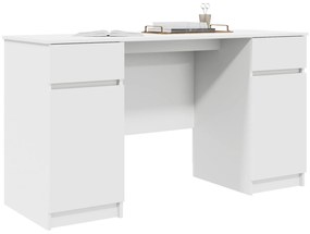 vidaXL γραφείο  Λευκό 140x49x76 εκ Επεξεργασμένο ξύλο
