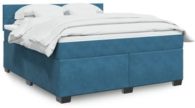 ΚΡΕΒΑΤΙ BOXSPRING ΜΕ ΣΤΡΩΜΑ ΜΠΛΕ 180X200 ΕΚ. ΒΕΛΟΥΔΙΝΟ 3286382