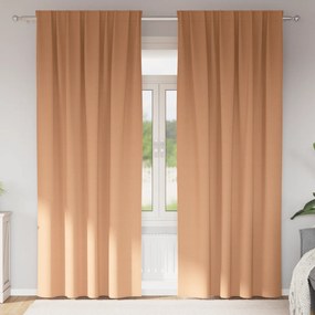 vidaXL Κουρτίνες 2 pcs Ανοιχτό καφέ 225 x 140 εκ. Πολυεστέρας