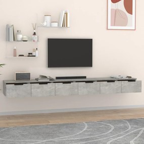 Ντουλάπια Τοίχου 2 τεμ. Γκρι Σκυρ. 102x30x32 εκ. Επεξ. Ξύλο 3115903