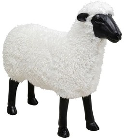 Διακοσμητικό Δαπέδου Bathilde Πρόβατο Λευκό - Μαύρο 72,5x82 εκ. - Λευκό