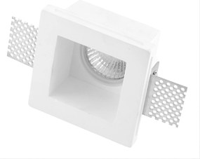 Γύψινο Σποτ Χωνευτό Cosimo Trimless GU10 Κοπή 9x9cm Τετράγωνο Λευκό