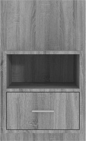 vidaXL Κομοδίνο Επιτοίχιο Γκρι Sonoma