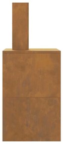 vidaXL Φωτιά Καφέ 60 x 40 x 96 εκ. Ατσάλι σκληρυθέν στον αέρα