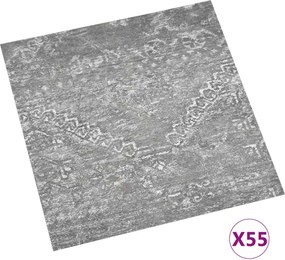 vidaXL Πλάκες Δαπέδου 55 pcs Σκυρόχρωμο Γκρι 5,11 τ.μ. PVC