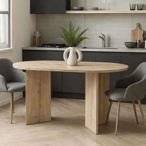 Τραπέζι Cortado Megapap χρώμα sapphire oak 138x80x75εκ.