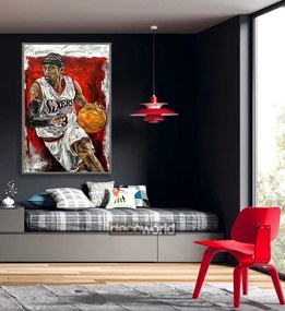 Πίνακας σε καμβά NBA Iverson KNV1006 45cm x 65cm