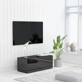 vidaXL Έπιπλο Τηλεόρασης Γυαλιστερό Μαύρο 80x34x30 εκ. Επεξ. Ξύλο