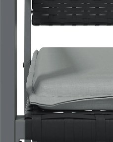 vidaXL Σετ Τραπεζαρίας Κήπου 7 τεμ. Συνθ. Ρατάν / Ατσάλι με Μαξιλάρια