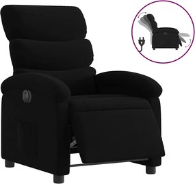 vidaXL Πολυθρόνα Ανακλινόμενη Ηλεκτρική Μαύρη Υφασμάτινη