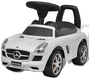 vidaXL Mercedes Benz Αυτοκίνητο Παιδικό Ποδοκίνητο Λευκό