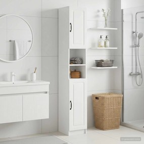 vidaXL Ντουλάπι Μπάνιου με Ανοιχτό Ράφι UTRECHT Γυαλιστερό Λευκό