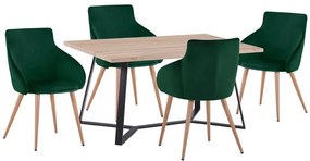 ΣΕΤ ΤΡΑΠΕΖΑΡΙΑΣ HM11182 5ΤΜΧ ΤΡΑΠΕΖΙ ALDWIN MDF & ΚΑΡΕΚΛΕΣ IVY ΚΥΠΑΡΙΣΣΙ ΒΕΛΟΥΔΟ