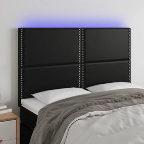 Κεφαλάρι Κρεβατιού LED Μαύρο 144x5x118/128 εκ 3122374