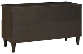 vidaXL Ντουλάπι TV Μαύρο και Χρυσό 80 x 33 x 46 εκ Μασίφ ξύλο μάνγκο