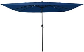 vidaXL Ομπρέλα Κήπου Μπλε, Μαύρο 295 x 295 x 245 εκ