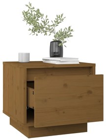 vidaXL Κομοδίνο Καφέ Μελί 35 x 34 x 32 εκ. από Μασίφ Ξύλο Πεύκου